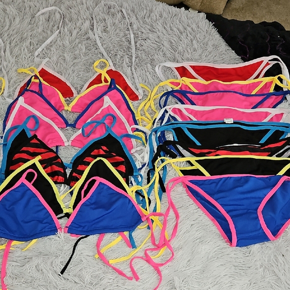 Bundle Of 8 AMI clubwear Bikinis - Picture 1 of 9